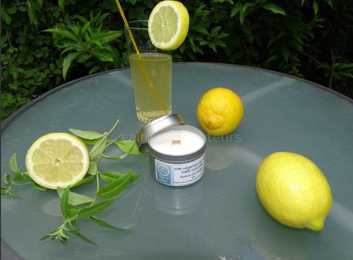 Bougie naturelle parfum Citron Verveine